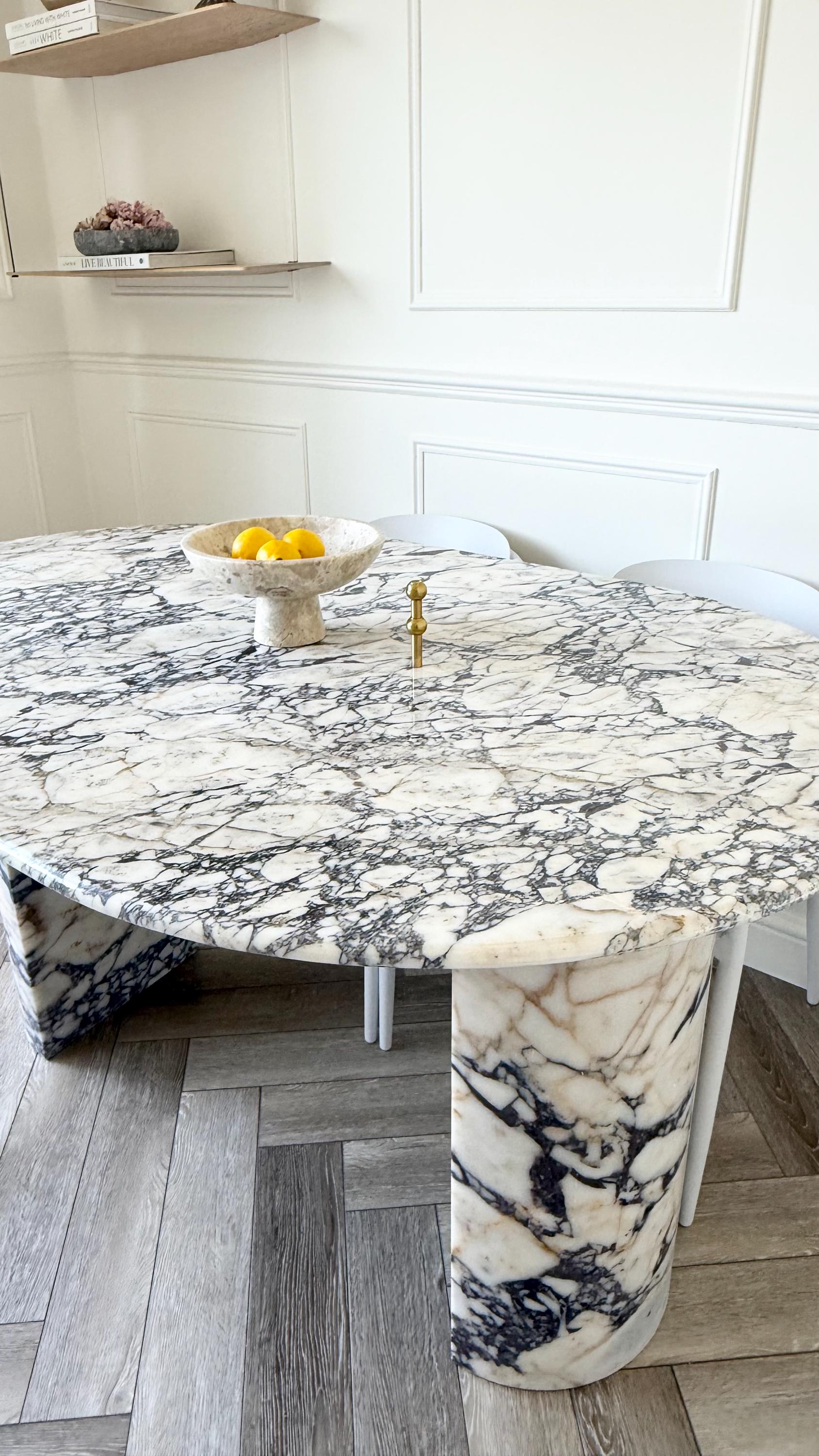 Calacatta Viola Marble Dining Table